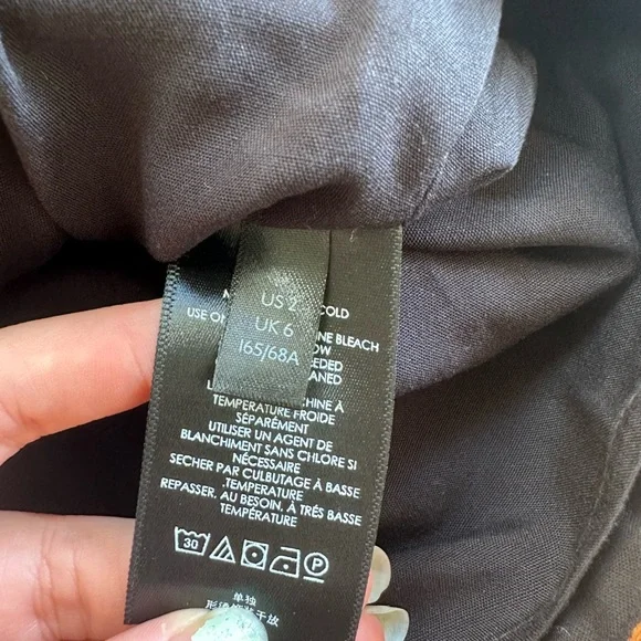 Striped Black and Brown Button-Up Skirt - Picture 8 of 8